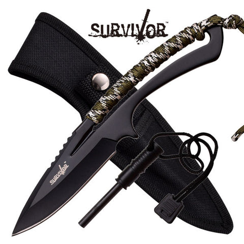 Full Tang Survival Knife W/ Fire Starter